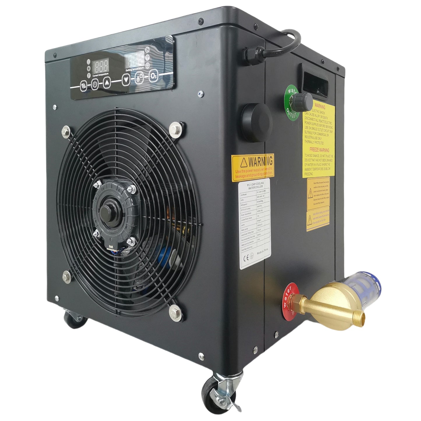 1850W Cooling Power IPX4 Water Chiller for Ice Bath With WiFi Ozone Disinfection